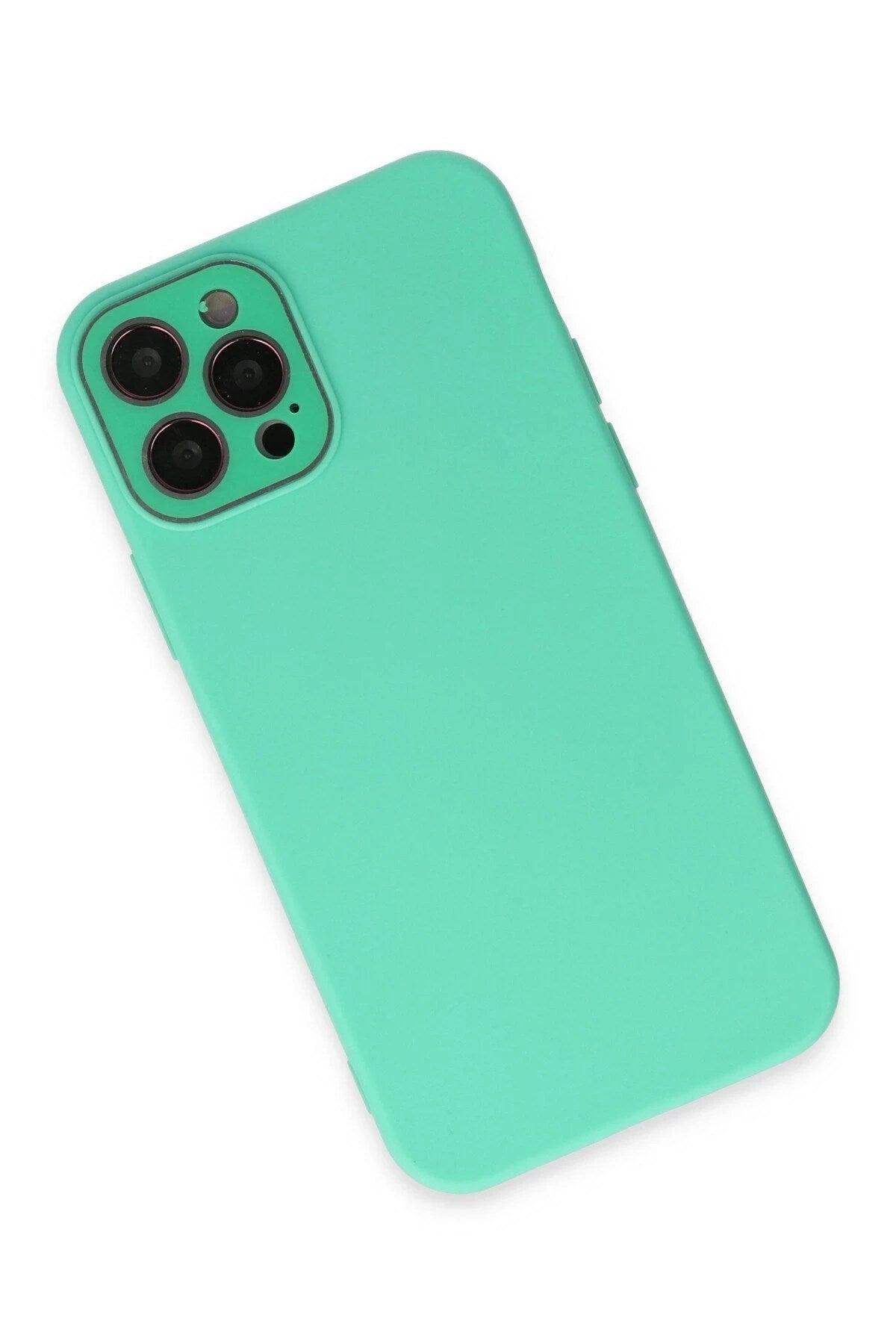 Mey İthalat® iPhone 12 Pro Kılıf Lansman Glass Kapak - Turkuaz