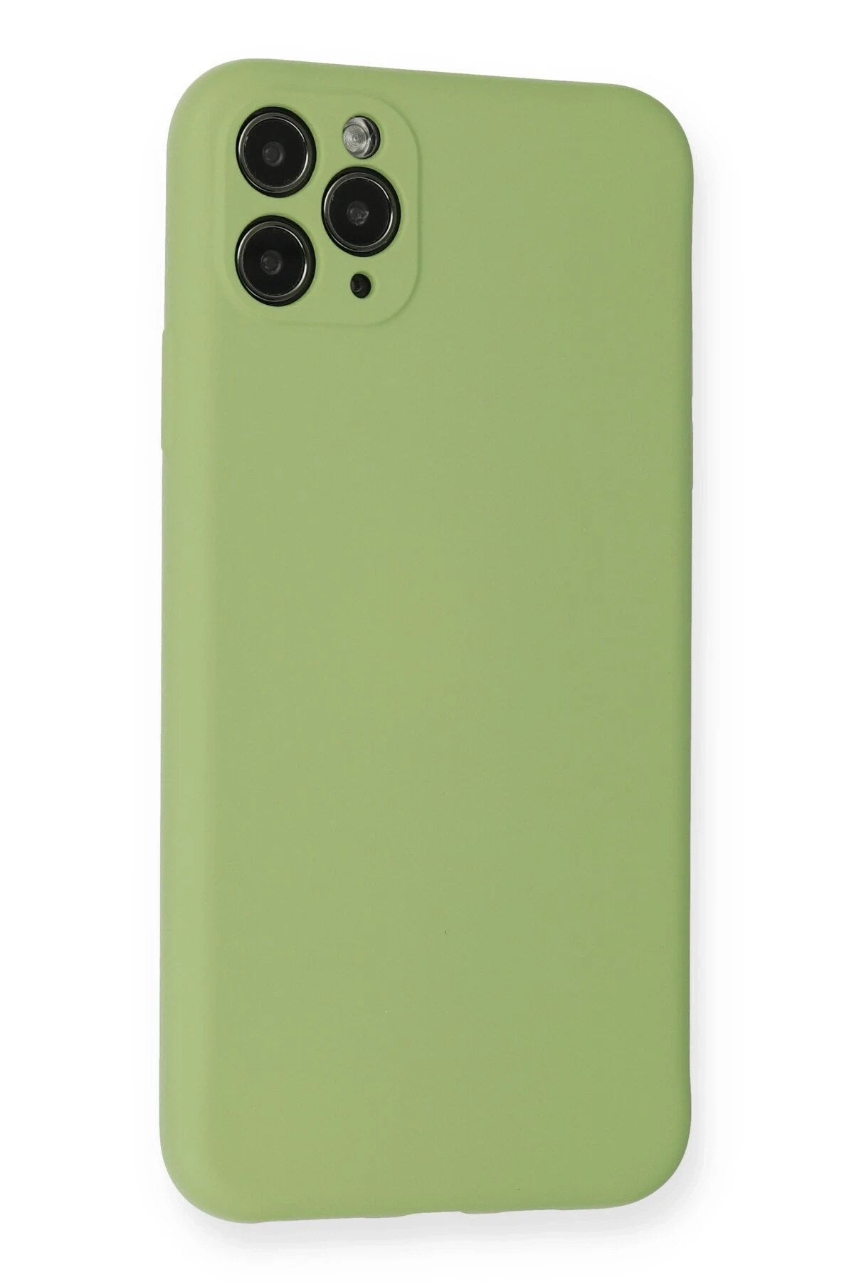 Mey İthalat® iPhone 11 Pro Max Kılıf Nano içi Kadife Silikon- Yeşil