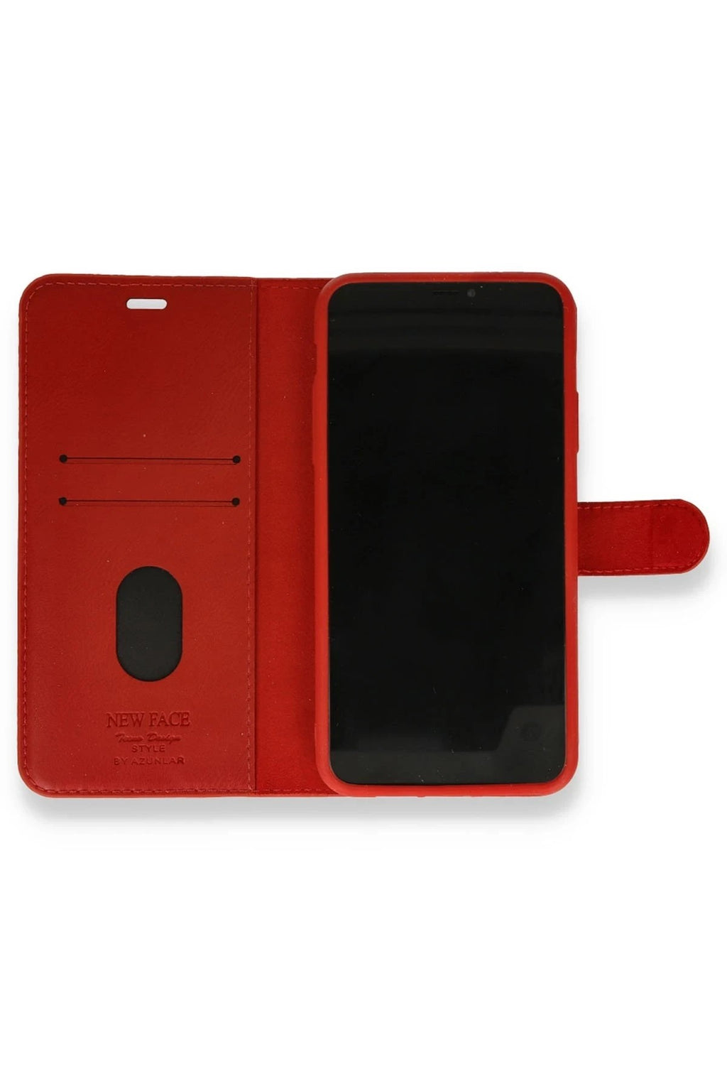 Mey İthalat® iPhone 12 Mini Kılıf Trend S Plus Kapaklı Kılıf - Kırmızı