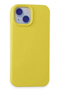Mey İthalat® iPhone 15 Kılıf Nano içi Kadife Silikon - Sarı