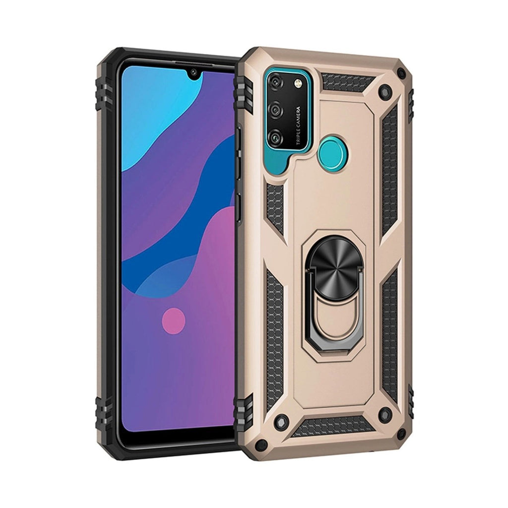 Mey İthalat® Huawei Y6P Kılıf Sofya Yüzüklü Silikon Kapak - Gold