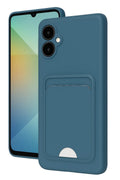 Mey İthalat® Samsung Galaxy A06 Kılıf Kelvin Kartvizitli Silikon - Mavi