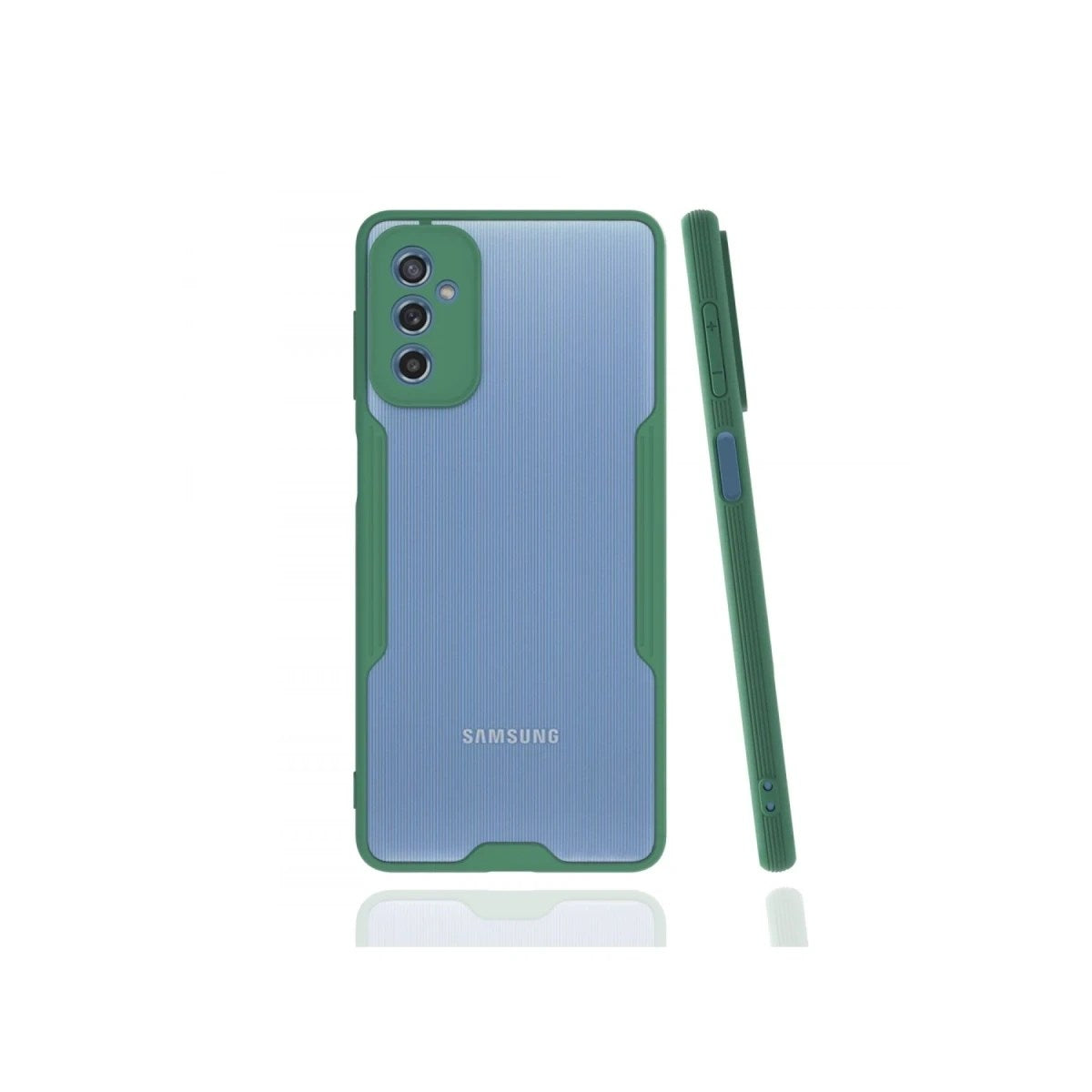 Mey İthalat® Samsung Galaxy M52 5G Kılıf Platin Silikon - Yeşil