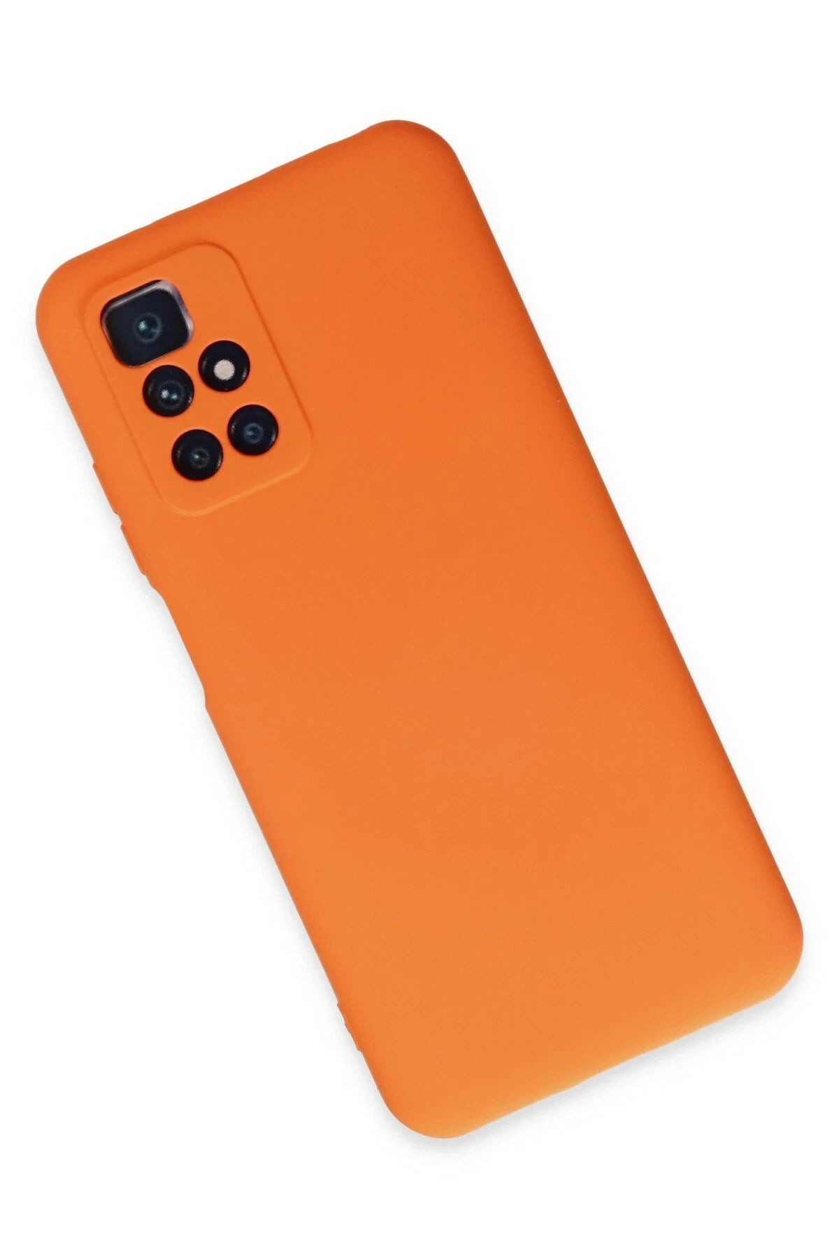 Mey İthalat® Redmi 10 2022 Kılıf Nano içi Kadife Silikon - Turuncu