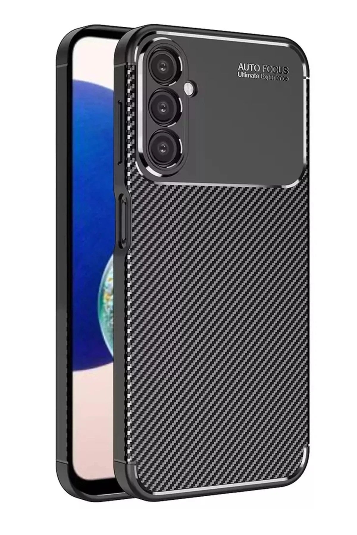 Mey İthalat® Samsung Galaxy A05S Kılıf Auto Focus Karbon Kapak - Siyah