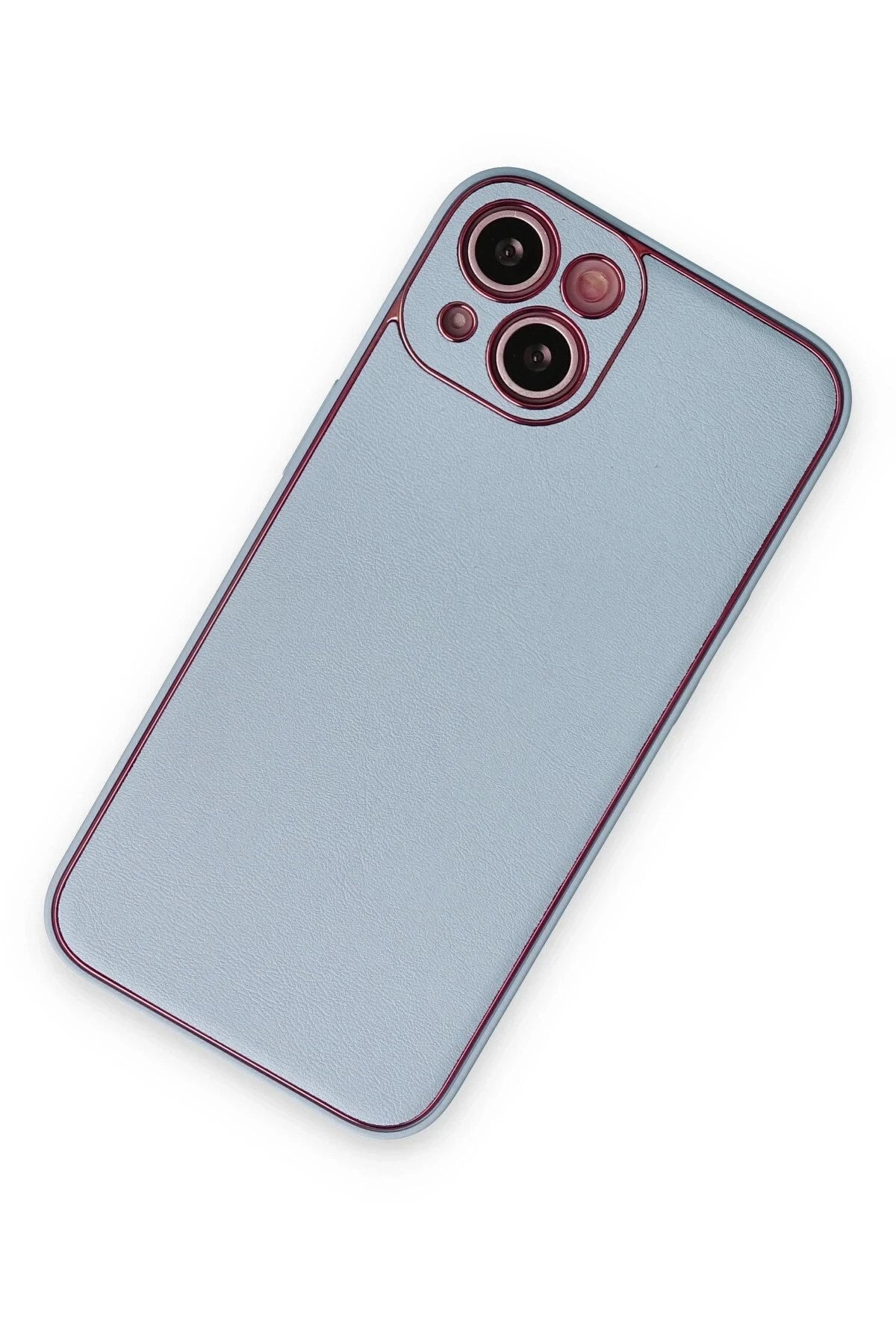 Mey İthalat® iPhone 14 Plus Kılıf Coco Deri Silikon Kapak - Sky Blue