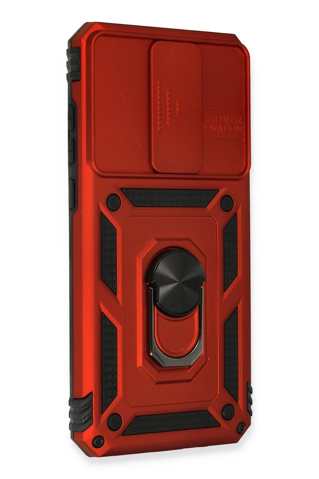 Mey İthalat® Redmi Note 8 Pro Kılıf Pars Lens Yüzüklü Silikon - Kırmızı