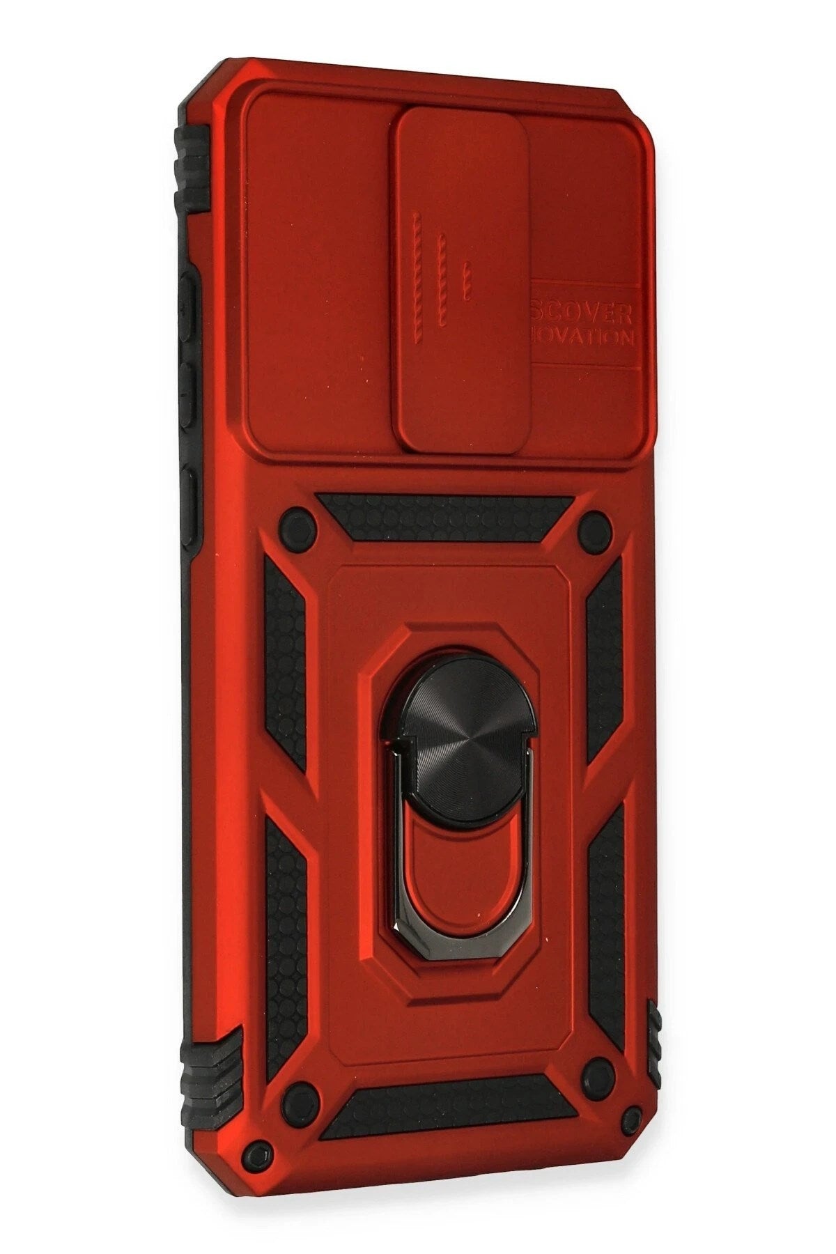Mey İthalat® Redmi Note 8 Pro Kılıf Pars Lens Yüzüklü Silikon - Kırmızı