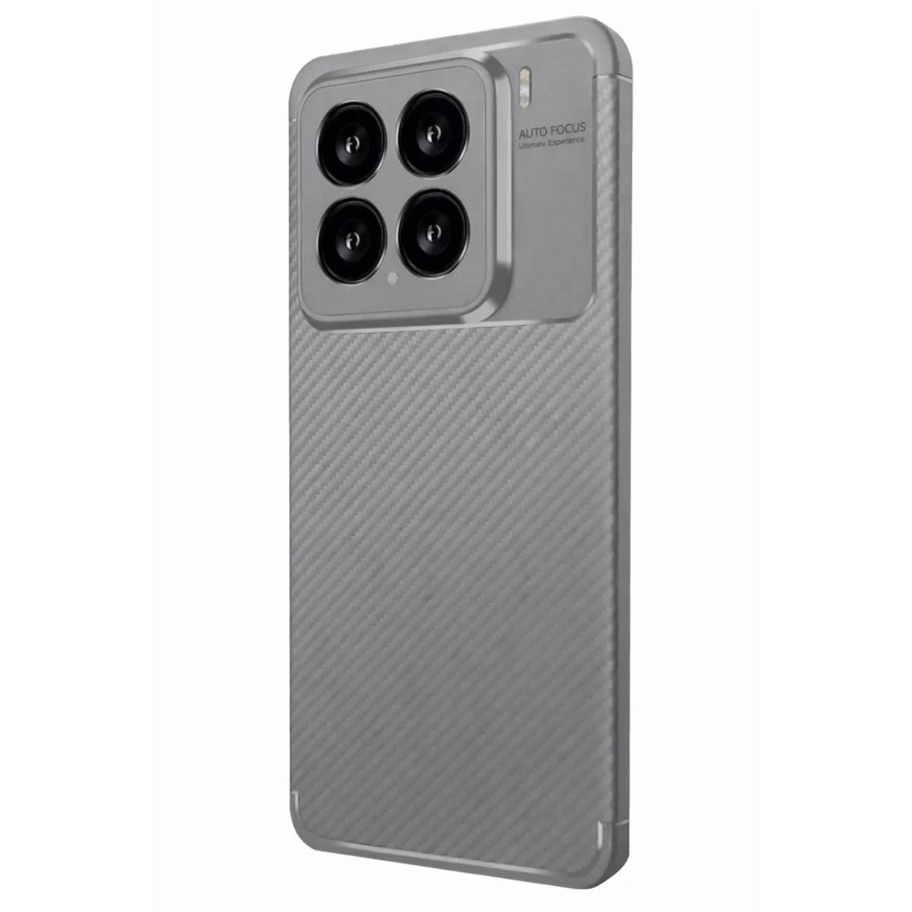 Mey İthalat® Mi 15 Kılıf Auto Focus Karbon Kapak - Gri