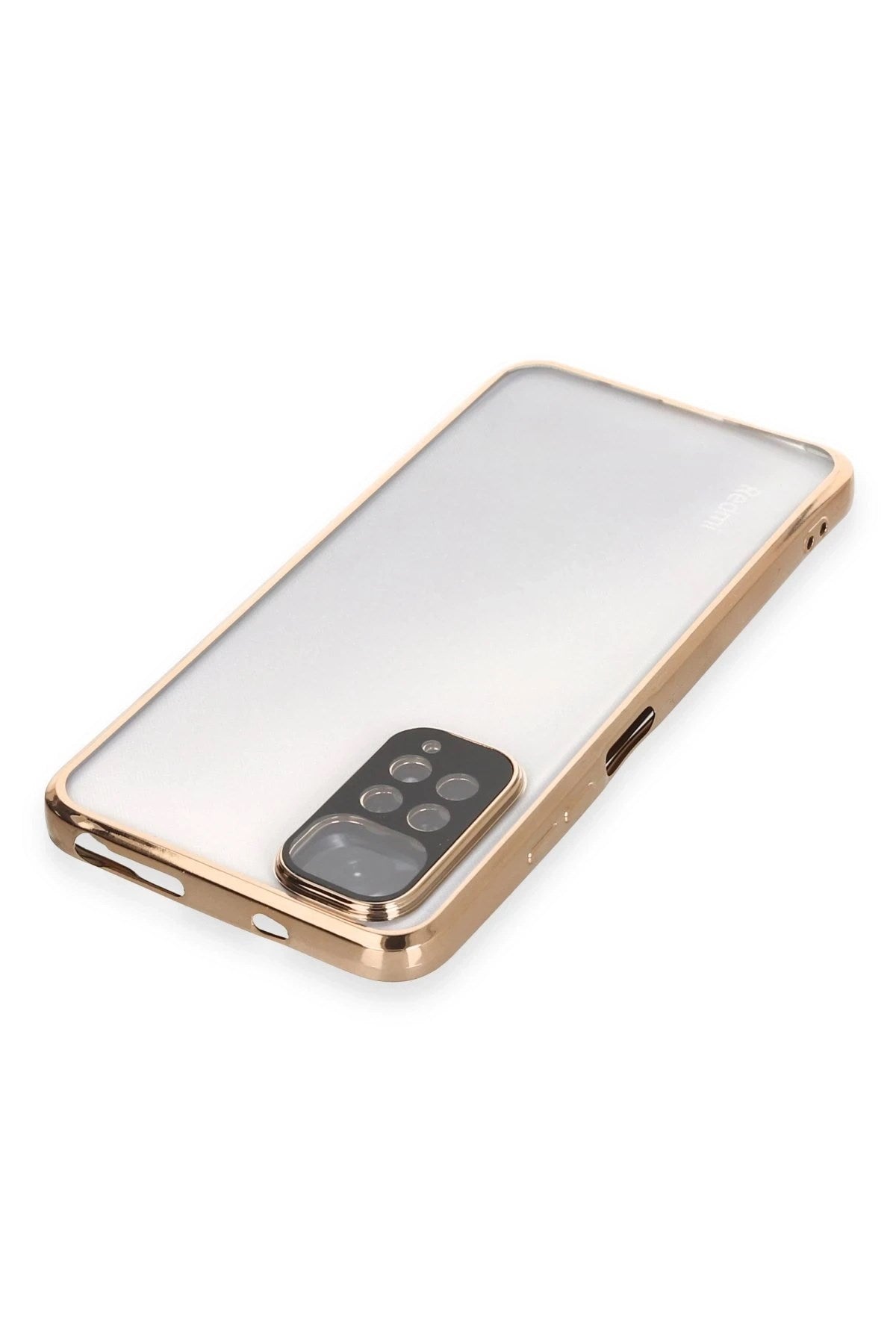 Mey İthalat® Redmi Note 11 Kılıf Lensli Silikon - Gold