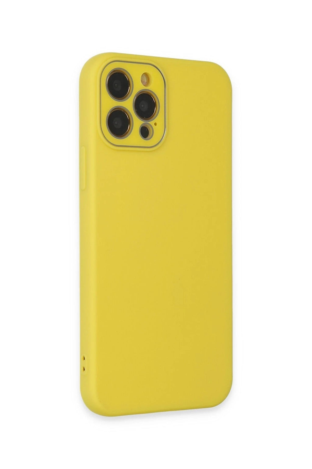 Mey İthalat® iPhone 12 Pro Max Kılıf Lansman Glass Kapak - Sarı