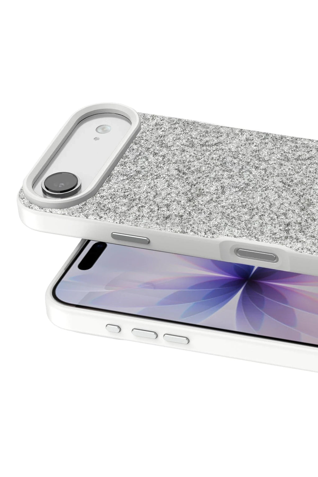 Mey İthalat® iPhone 17 Air Bright Simli Kapak - Beyaz
