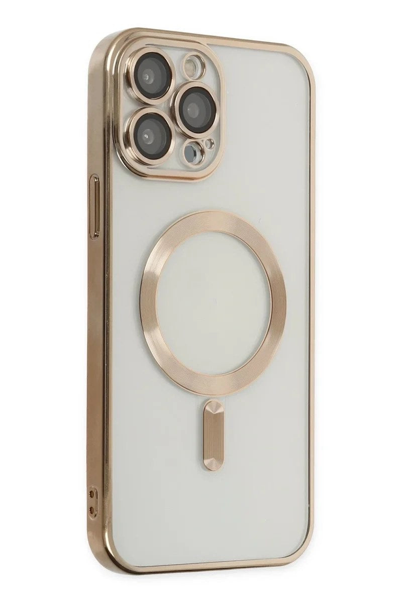 Mey İthalat® iPhone 13 Pro Max Kılıf Kross Magneticsafe Kapak - Gold