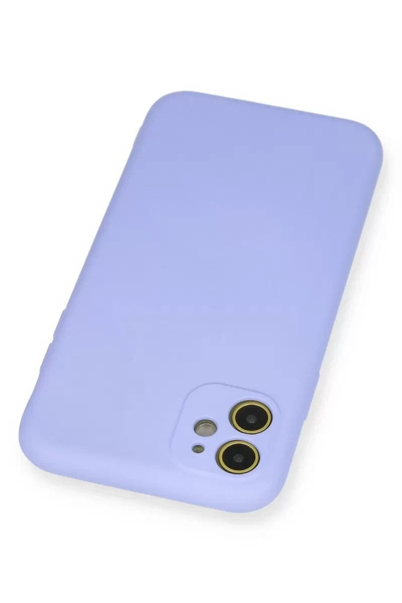 Mey İthalat® iPhone 11 Kılıf Nano içi Kadife Silikon - Lila