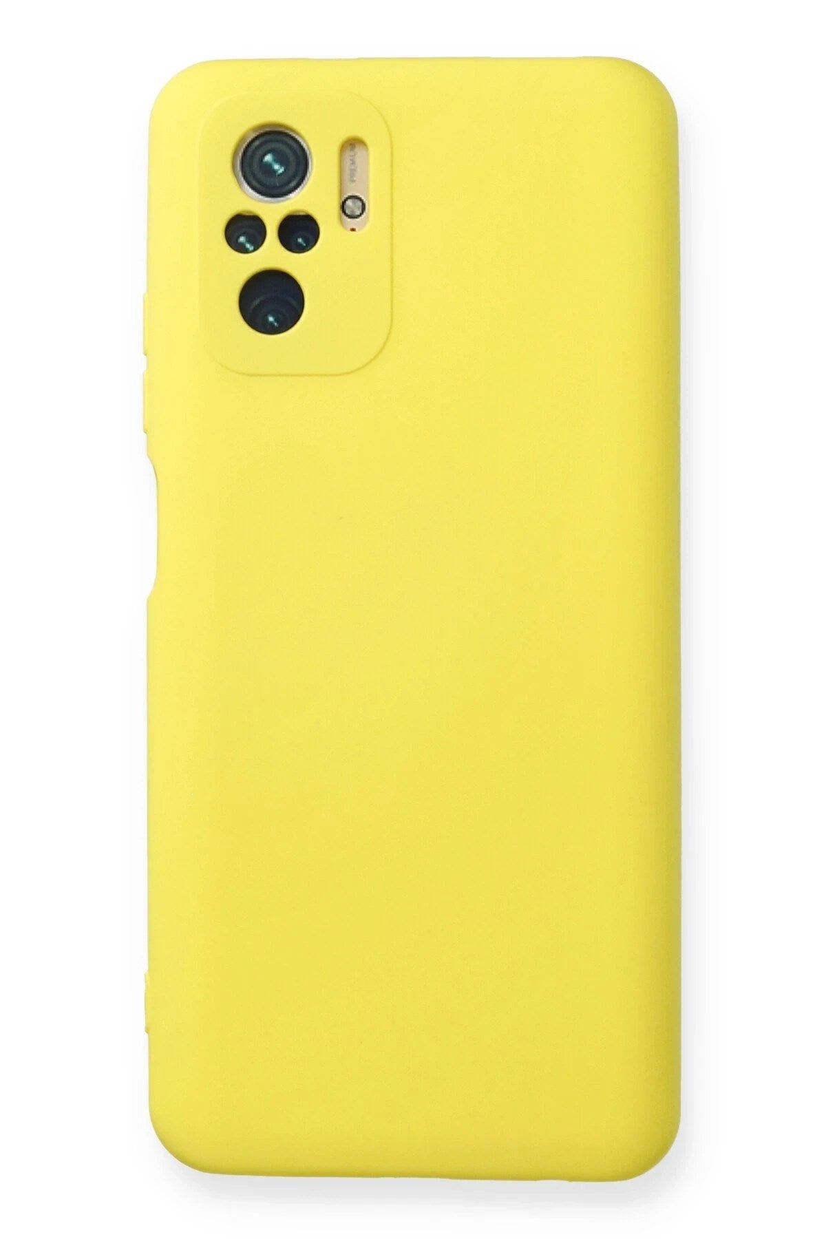 Mey İthalat® Redmi Note 10 Kılıf Nano içi Kadife Silikon - Sarı