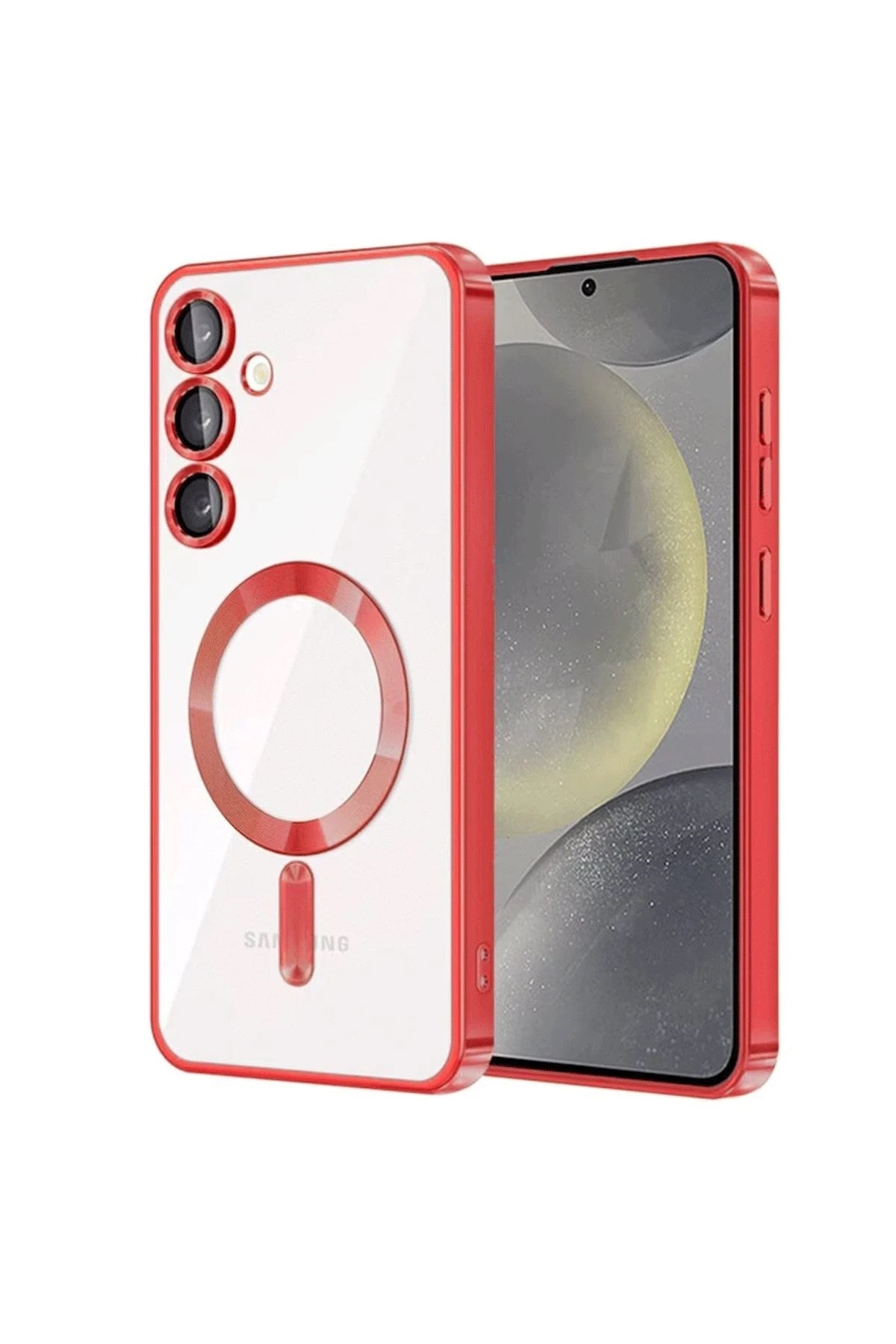 Mey İthalat® Samsung Galaxy S23 Kılıf Kross Magneticsafe Kapak - Kırmızı