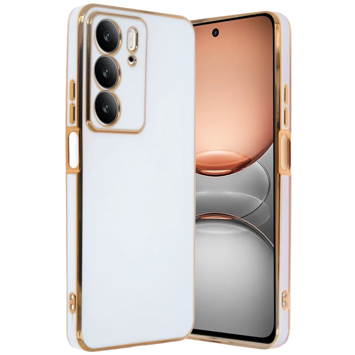 Mey İthalat® Realme C75 4G Kılıf Volet Silikon - Beyaz
