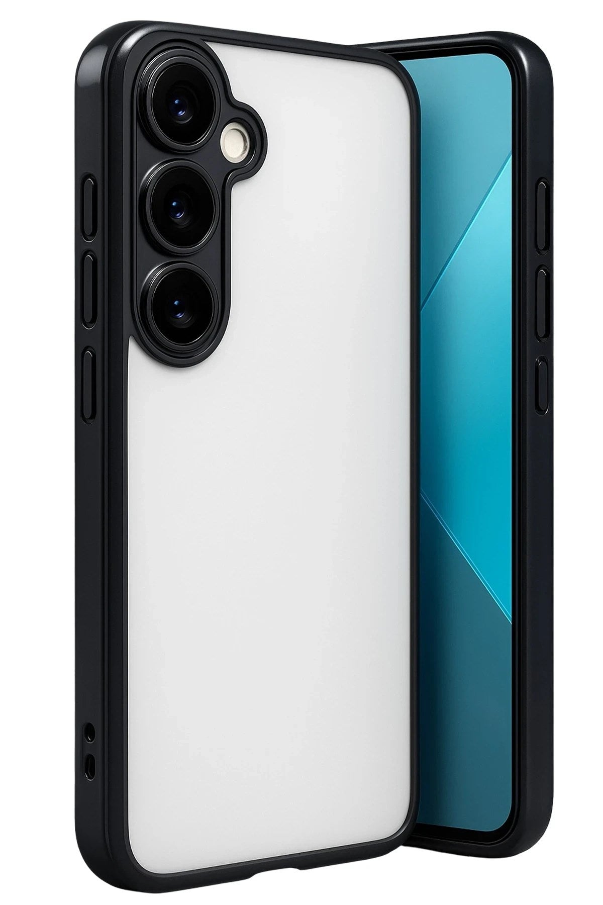 Mey İthalat® Samsung Galaxy A24 4G Prime Kılıf Lensli Silikon - Siyah