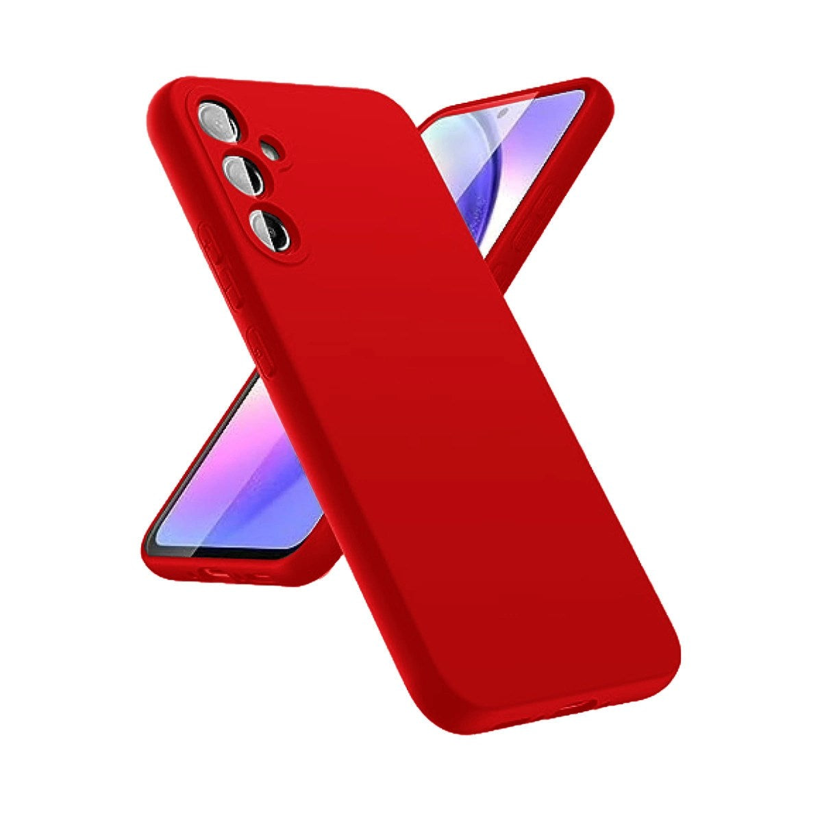 Mey İthalat® Samsung Galaxy A24 4G Kılıf First Silikon - Kırmızı