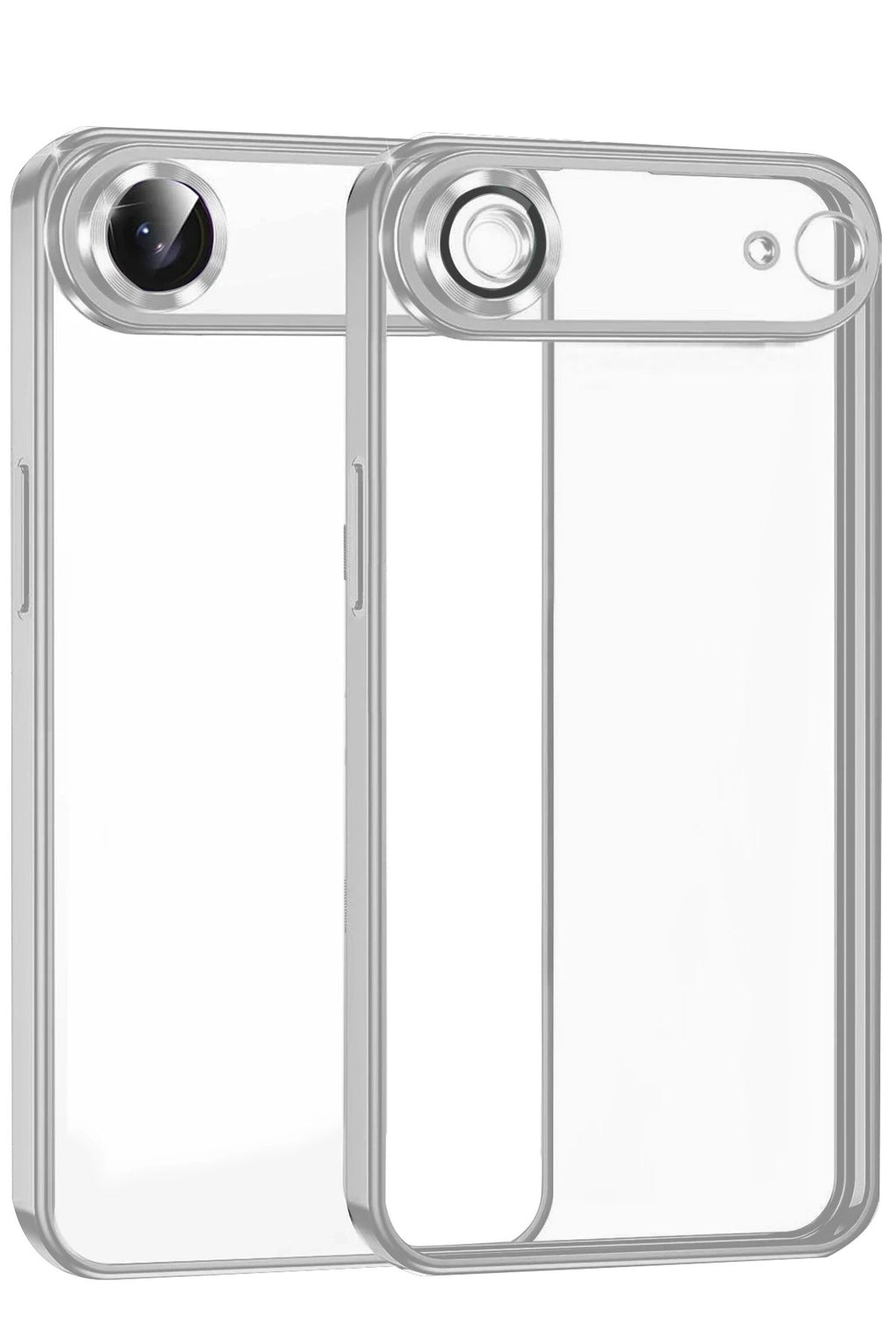 Mey İthalat® iPhone 17 Air Lensli Silikon - Gümüş