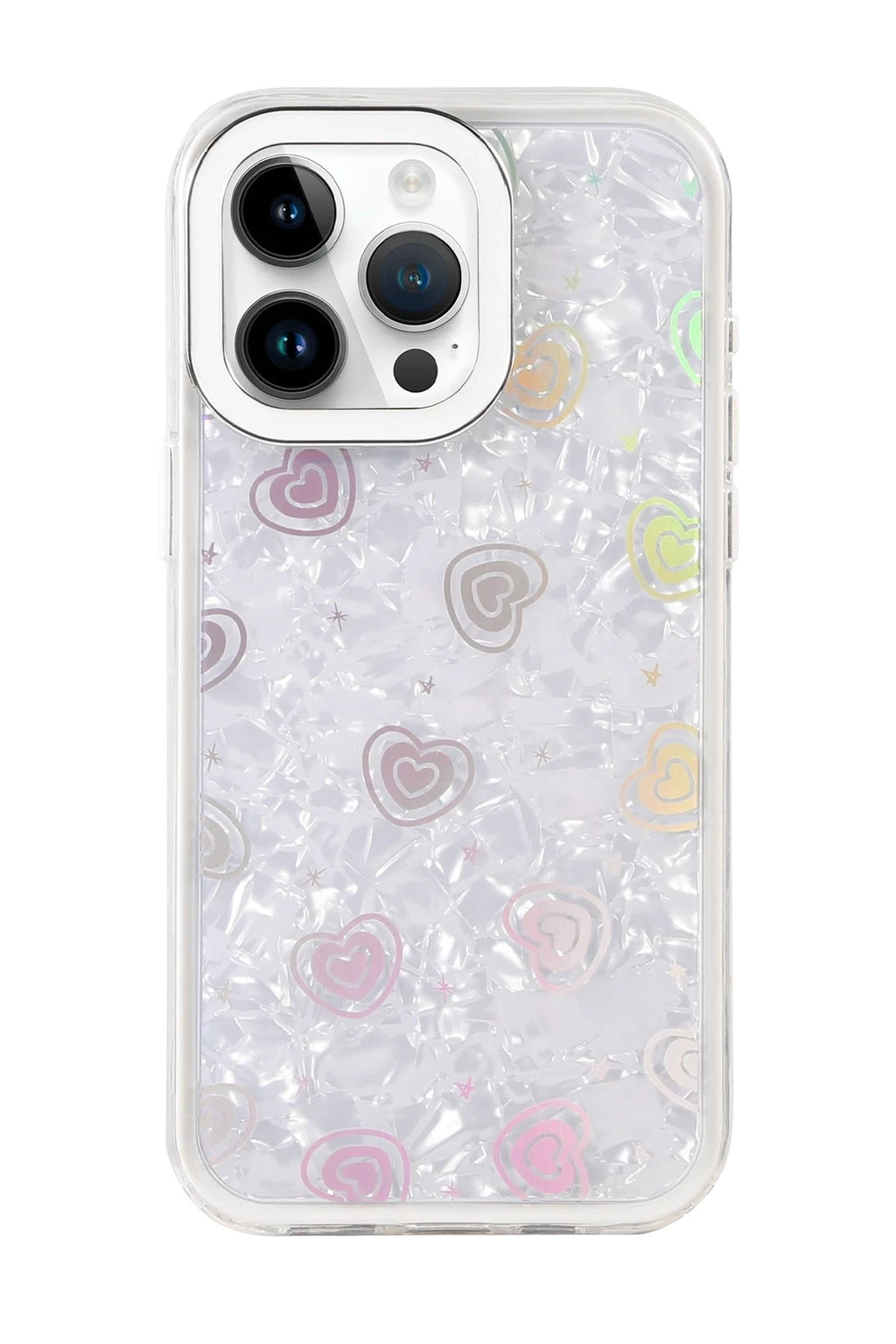 Mey İthalat® iPhone 14 Pro Max Lumi Desenli Kapak - Beyaz