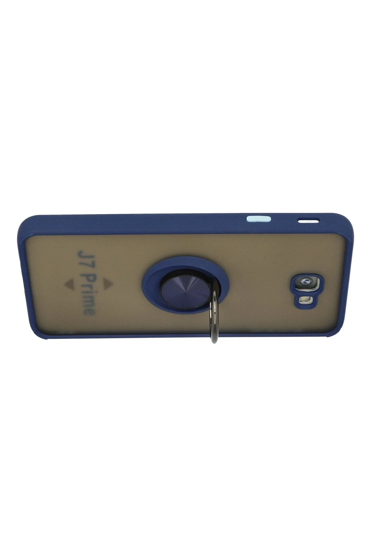 Mey İthalat® Samsung Galaxy J7 Prime Kılıf Montreal Yüzüklü Silikon Kapak - Lacivert