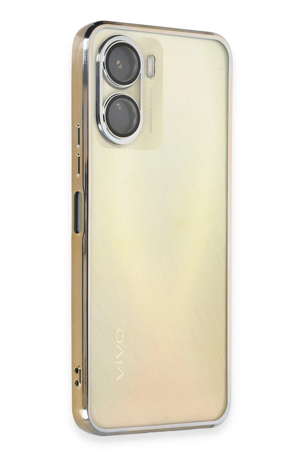 Mey İthalat® Vivo Y16 Kılıf Lensli Silikon - Gold