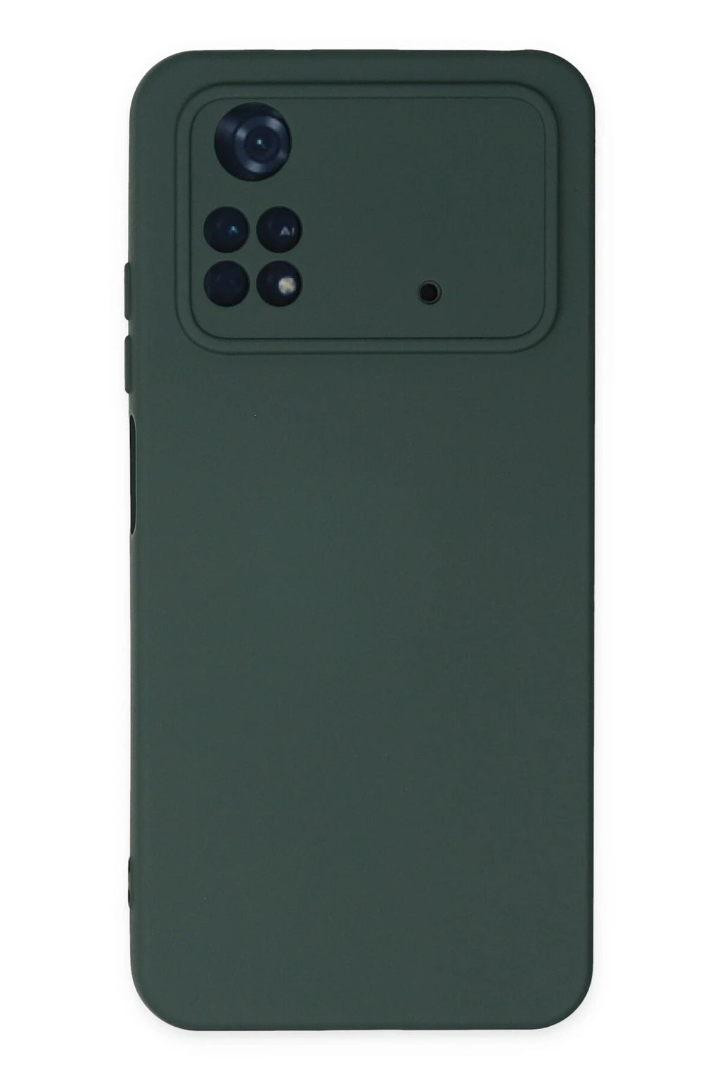 Mey İthalat® Poco M4 Pro 4G Kılıf Nano içi Kadife Silikon - Koyu Yeşil