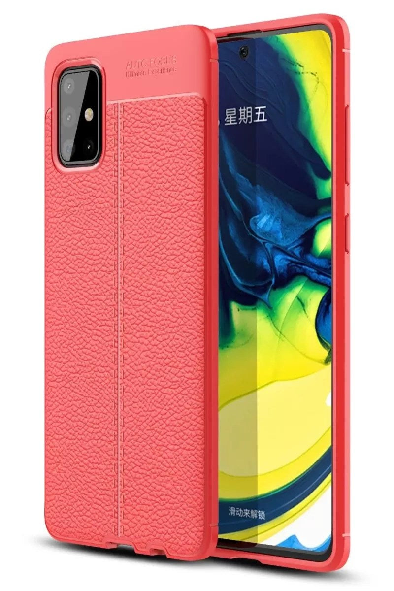 Mey İthalat® Samsung Galaxy A71 Kılıf Auto Focus Kapak - Kırmızı