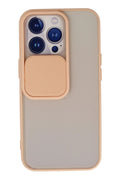 Mey İthalat® iPhone 13 Pro Kılıf Palm Buzlu Kamera Sürgülü Silikon - Pembe