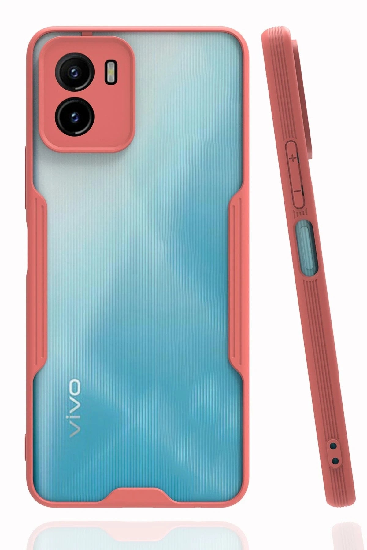 Mey İthalat® Vivo Y15S Kılıf Platin Silikon - Pembe