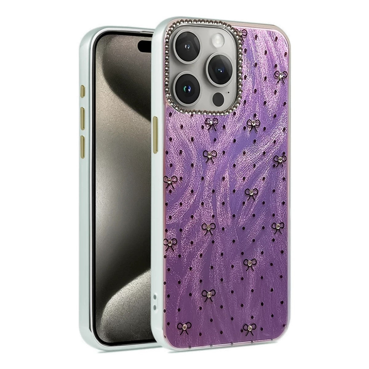 Mey İthalat® iPhone 15 Pro Kılıf Blade Aynalı Desenli Kapak - Desen 2