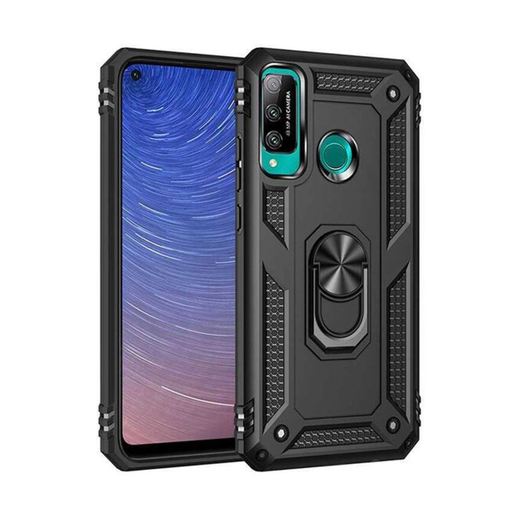 Mey İthalat® Huawei P40 Lite E Kılıf Sofya Yüzüklü Silikon Kapak - Siyah