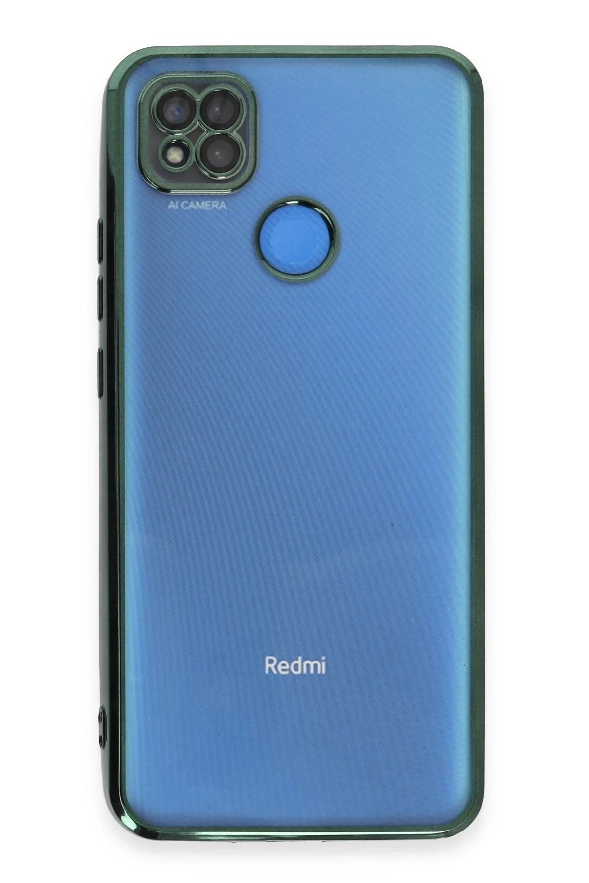 Mey İthalat® Redmi 9C Kılıf Lensli Silikon - Yeşil