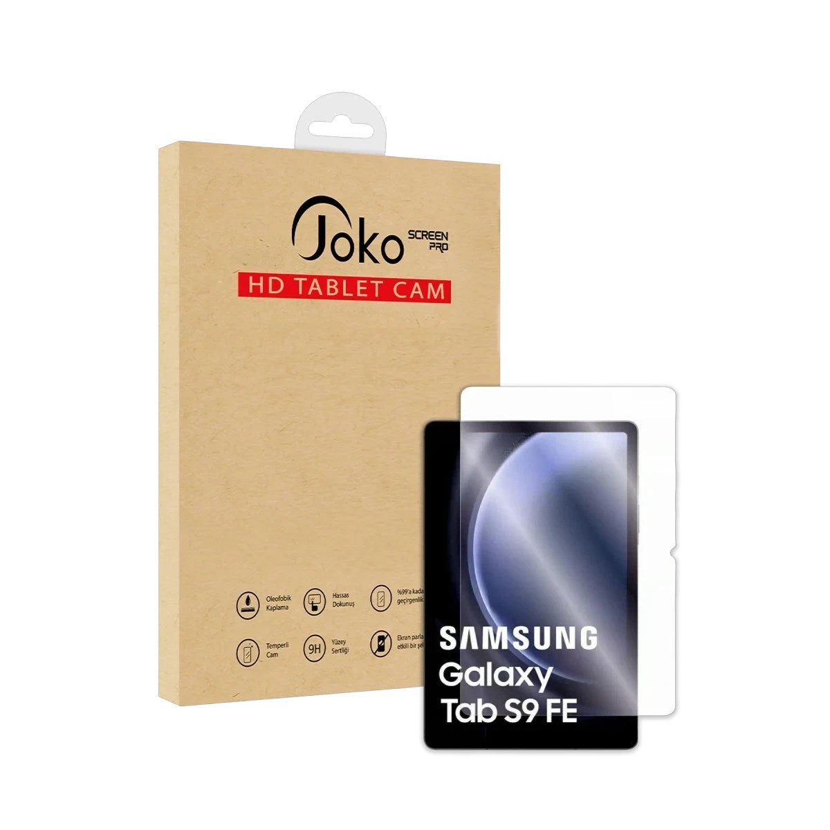 Mey İthalat® Samsung Galaxy X610 Tab S9 FE Plus 12.4 HD Tablet Cam Ekran Koruyucu - Şeffaf