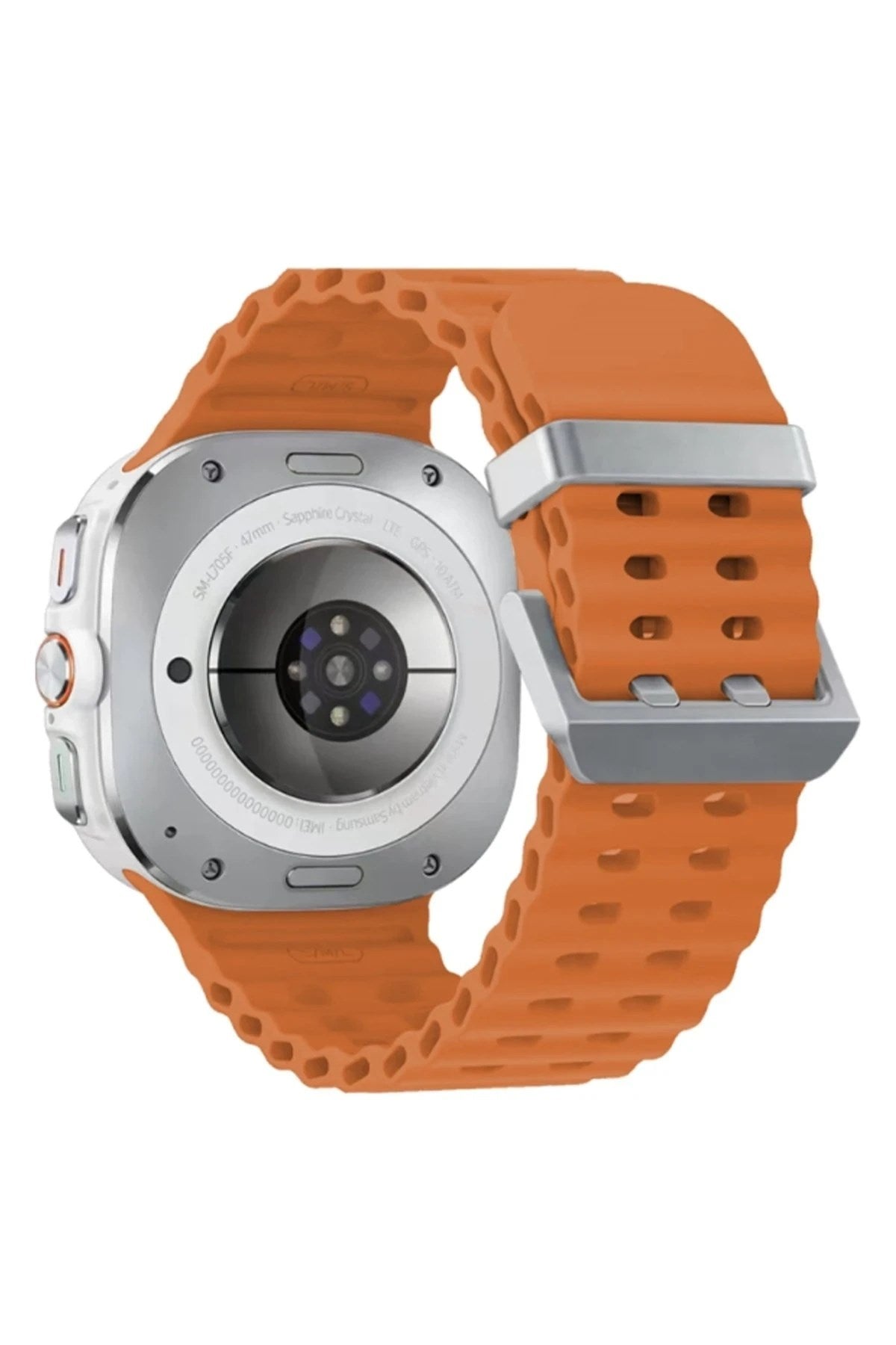 Mey İthalat® Watch 7 Ultra KR417 Rug Silikon Kordon - Turuncu