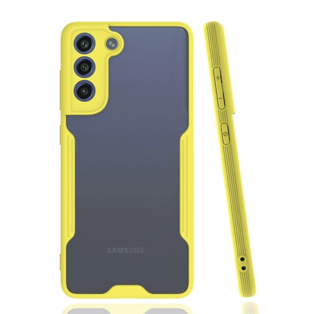 Mey İthalat® Samsung Galaxy S21 FE Kılıf Platin Silikon - Sarı
