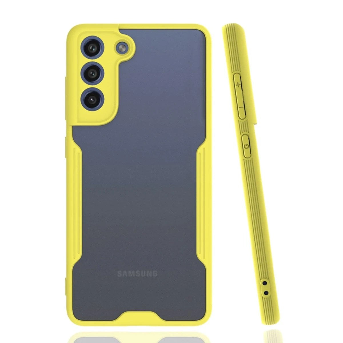 Mey İthalat® Samsung Galaxy S21 FE Kılıf Platin Silikon - Sarı