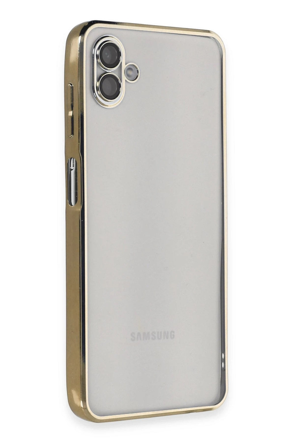 Mey İthalat® Samsung Galaxy A04 Kılıf Lensli Silikon - Gold