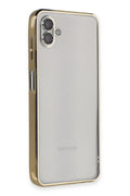 Mey İthalat® Samsung Galaxy A04 Kılıf Lensli Silikon - Gold