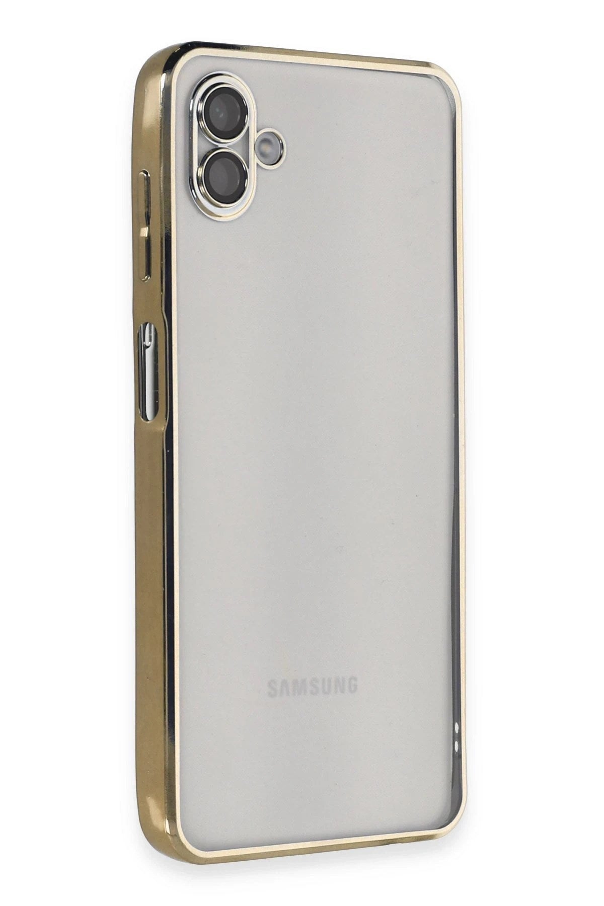 Mey İthalat® Samsung Galaxy A04 Kılıf Lensli Silikon - Gold