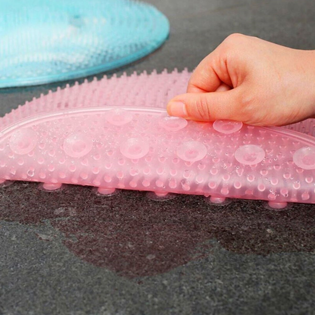 Silikon Fırçalı Banyo Masaj Matı ve Ayaklar için Topuk Masaj Paspası