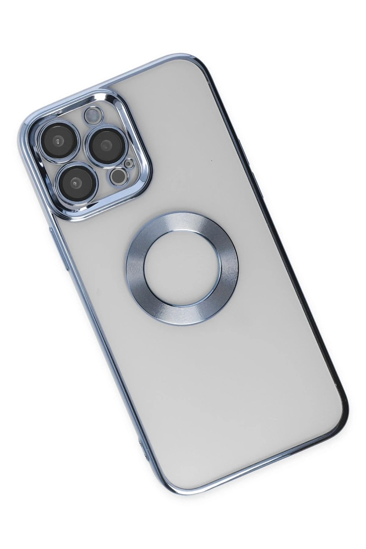 Mey İthalat® iPhone 14 Pro Kılıf Slot Silikon - Sierra Blue
