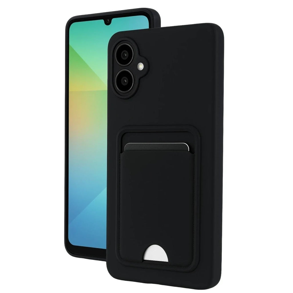 Mey İthalat® Samsung Galaxy A06 Kılıf Kelvin Kartvizitli Silikon - Siyah