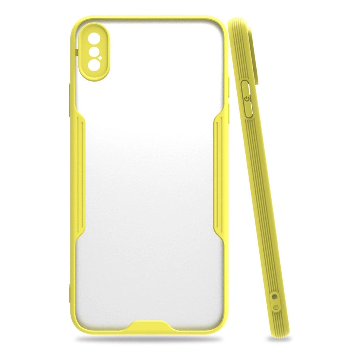 Mey İthalat® iPhone XS Max Kılıf Platin Silikon - Sarı