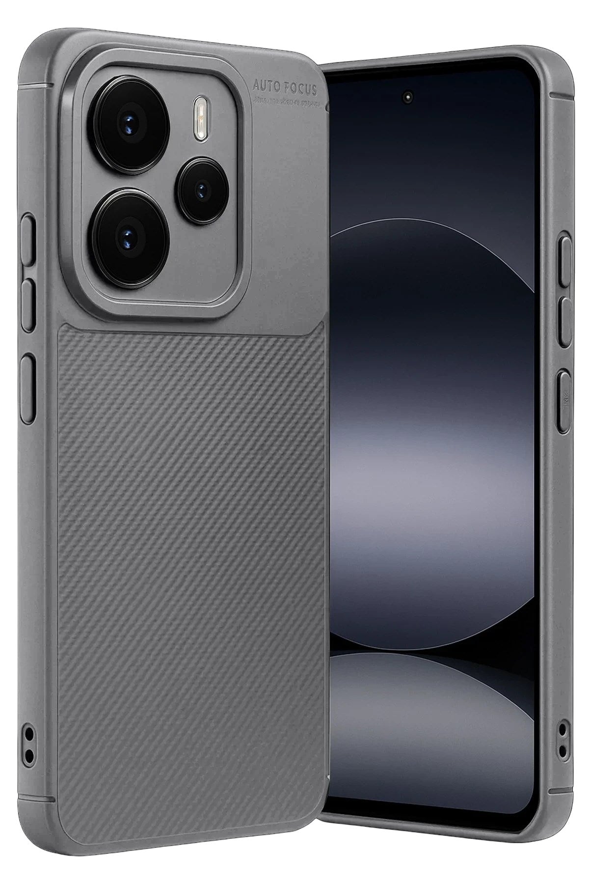 Mey İthalat® Note 14 5G Auto Focus Karbon Kapak - Gri